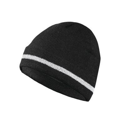 Occunomix Black Hi-Viz Knit Cap with Polyester Lining One Size Fits Most