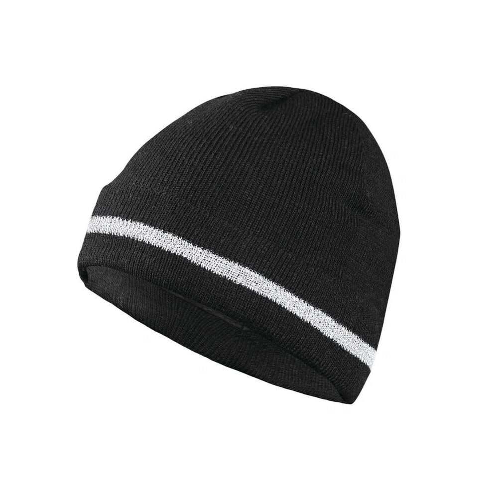 Occunomix Black Hi-Viz Knit Cap with Polyester Lining One Size Fits Most