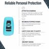 SABRE Compact Stun Gun, Flashlight & Personal Alarm Rechargeable 3-in-1 Personal Safety Tool w/ Wrist Strap for Quick Access view 3