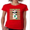 ALLNTRENDS Women's T Shirt Cool Llama Ugly Christmas Fun Cute Animal Lover Gift (M, Red) view 1
