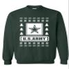 ALLNTRENDS Adult Sweatshirt US Army Ugly Christmas USA Military (M, Forest Green) view 1