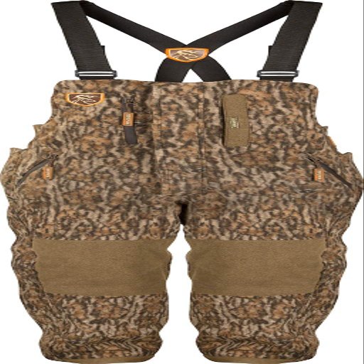 Drake Waterfowl Men's HydroHush Midweight Waterproof Bib with Agion Active XL Technology, Mossy Oak Bottomland, Small