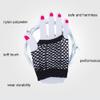PENTA ANGEL 2 Pairs Black Nylon Fingerless Fishnet Gloves Wrist Stretch Mesh Gloves for 80's Theme Party Women Costume Accessories(Short-Black) view 3