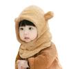 Baby Kids Warm Winter Hat and Scarf Set Cute Thick Plush Earflap Hooded Animal Ears Hat Infinity Scarf Beanie Skull Cap Neck Warmer Snood Loop Scarves for Toddlers Children Girls Boys Age 6-24 Months view 1