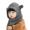 Baby Kids Warm Winter Hat and Scarf Set Cute Thick Plush Earflap Hooded Animal Ears Hat Infinity Scarf Beanie Skull Cap Neck Warmer Snood Loop Scarves for Toddlers Children Girls Boys Age 6-24 Months view 1