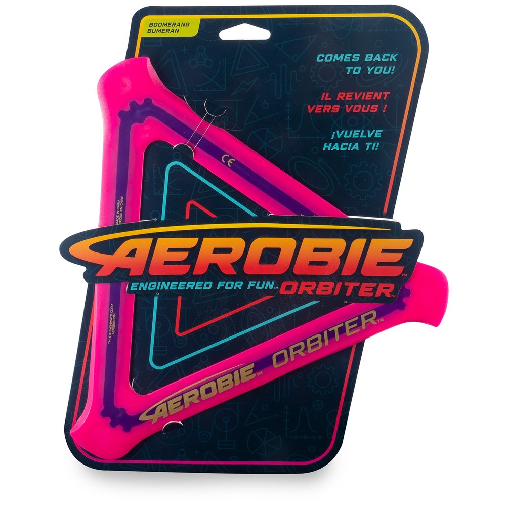 Aerobie 325972 11-1/2" Orbiter Boomerang - Orange Yellow Magenta