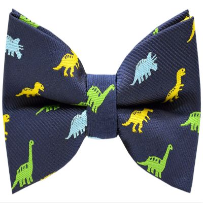 Carahere Boys Bow Ties Handmade Adjustable Pre-Tied Pattern Bow Ties For Kids Blue Green Yellow