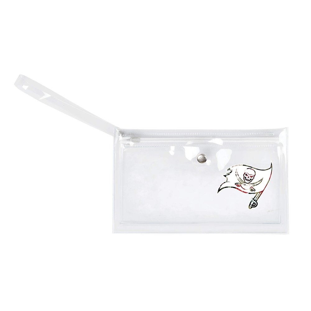 Littlearth Unisex Stadium Friendly Clear Ticket Wristlet with Floral Team Logo, 5.25" L x 9" W Clear