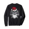 Christmas Biker Swaetshirt Motorcycle Santa Distressed view 1