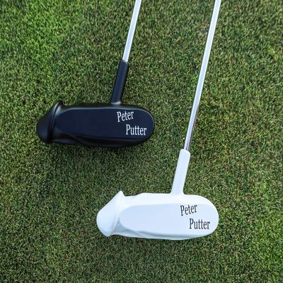 (1 White, 1 Black) Peter Putter Professional Golf Putter | Premium Aluminum Head with Chrome Stepless Shaft | Stiff Flex Graphite Construction | Ergonomic Rubber Grip