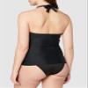 Pour Moi Women's Splash Underwire Halter Tankini Swim Top, 6011, Black, 34F view 3