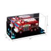 Better Display Cases Versatile Clear Acrylic Trucks, Trains and Rockets Display Case - Large Rectangle Box with Mirror Case, Light Blue Risers, Black Base and Wall Mount 17" x 6" x 7" (A019/V46) view 2