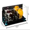 Better Display Cases Acrylic Double Mini - Miniature (not Full Size) Football Helmet or Mini Goalie Mask Display Case with Mirror Case, Black Risers, Black Base and WallMount (A019-BR) view 2