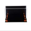 Better Display Cases Acrylic Double Mini - Miniature (not Full Size) Football Helmet or Mini Goalie Mask Display Case with Mirror Case, Orange Risers, Black Base and WallMount (A019-OR) view 4