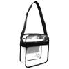 Littlearth NFL Carolina Panthers Clear Crossbody Carryall, Team Color, 12" x 12" x 6" view 1