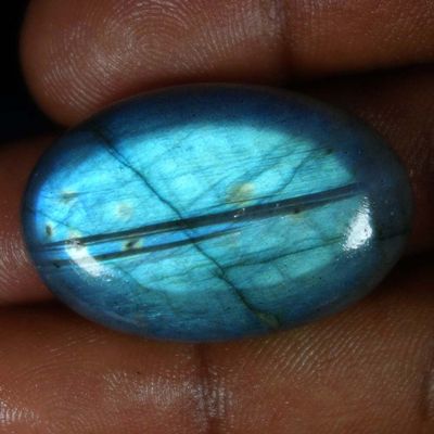 AAA Labradorite Labradorite Loose Labradorite cabs Labradorite Oval Labradorite cab Labradorite Purple cabochon50.45Cts 100% Natural AA+Blue Labradorite Oval Cabochon Quality Loose Gemstones