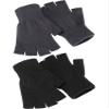 SATINIOR 2 Pair Unisex Half Finger Gloves Winter Stretchy Knit Fingerless Gloves in Common Size view 1
