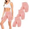 Sexy Basics Womens 3 Pack Sheer & Sexy Cotton Spandex Boyshort Yoga Bike Shorts (Small -5, 3 Pack -PEACH) view 1