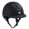 IRH Horseback Riding Safety Ergonomic Washable Rear Side Ventilation Equestrian IR4G Helmet, Black Amara Suede w/Matte Black Vent, X-Large view 1