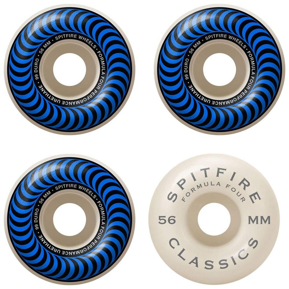 Spitfire Skateboard Wheels F4 Classics 99A Blue/White 56mm