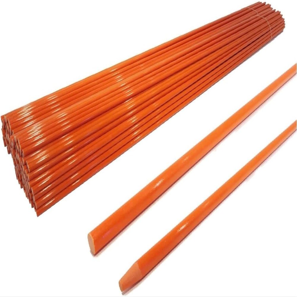 The ROP Shop Pack of 200 Snow Poles 48 inches Long, 1/4 inch, Orange, Fiberglass, Flexible