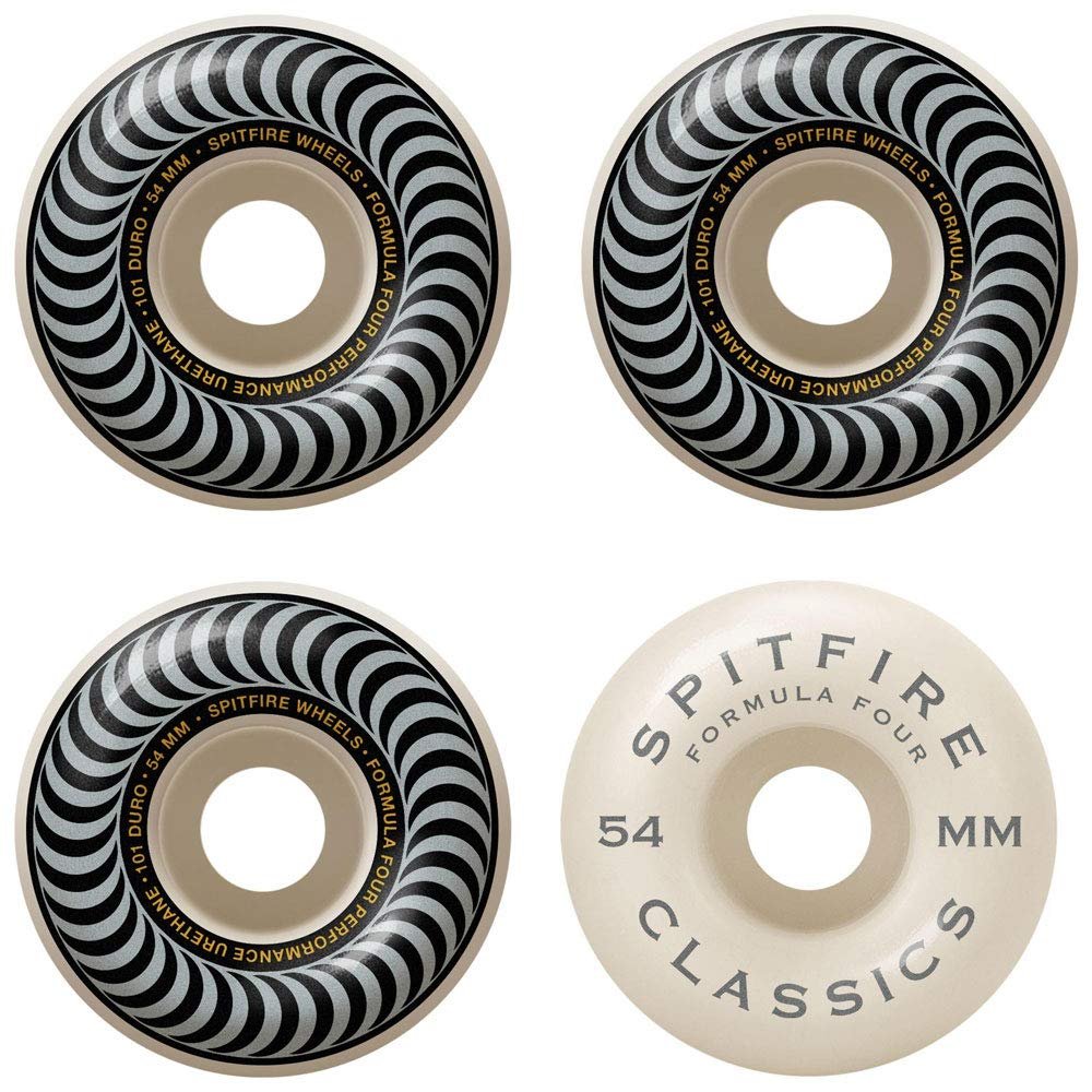 Spitfire Skateboard Wheels F4 Classics 101A Silver/White 54mm