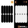B REFLECTIVE - 6 x Kit of 10 Retro Reflective Stickers for Motorcycle, Helmets, Bike, Scooters, Stroller, Buggy, ... - Universal Adhesive - 3M Technology - High Visibility - Discreet - Design - Grip view 2