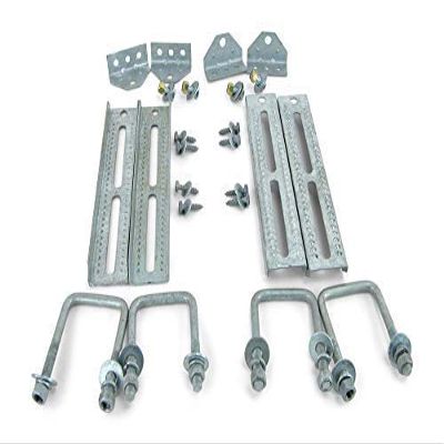 Sturdy Built (4) 12" Galvanized Swivel Top Bunk Bracket Kit with Hardware for 3x3 Boat Trailer Crossmember