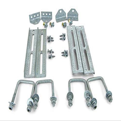 Sturdy Built (4) 12" Galvanized Swivel Top Bunk Bracket Kit with Hardware for 3x3 Boat Trailer Crossmember
