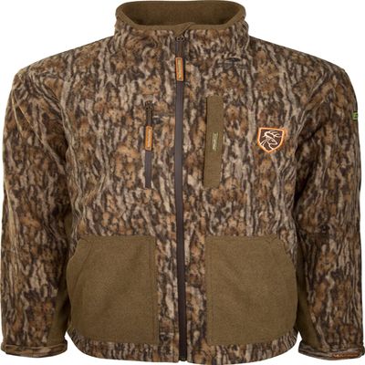 Drake Waterfowl HydroHush Midweight Full Zip Jacket with Agion Active XL Mossy Oak Bottomland Small