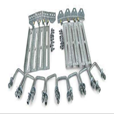 Sturdy Built 8 Count 12" Galvanized Swivel Top Bunk Bracket Kit with Hardware for 3x3 Boat Trailer Crossmember