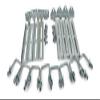 Sturdy Built 8 Count 12" Galvanized Swivel Top Bunk Bracket Kit with Hardware for 3x3 Boat Trailer Crossmember view 1