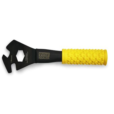 Pedro's Unisex's Equalizer PRO Pedal Wrench II-15MM, Black/Yellow, 15mm