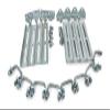 Sturdy Built (8) 12" Galvanized Swivel Top Bunk Bracket Kit with Hardware for 1.5x3 Boat Trailer Crossmember view 1