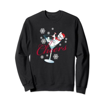 Cute French Bulldog Frenchie Christmas Cheers Sweatshirt