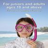 Reef Tourer RC0107 Adult 2-Window Mask & Snorkel Combo Set, Semi-Dry Top, Purge Valve, Low Volume, Tempered Glass Lens, with Reusable Travel Mesh Bag, Bougainvillea Pink view 2