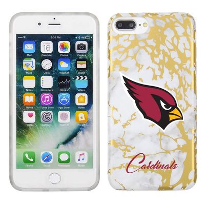 Prime Brands Group Cell Phone Case for Apple iPhone 8 Plus/7 Plus/6S Plus - White/Gold - NFL Licensed Arizona Cardinals