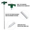 ABCCANOPY 11 Inch Tent Stakes 10 Pcs Non-Rust Metal Ground Anchors, Heavy Duty Spikes with 4 Ropes for Outdoor Camping, Green view 3