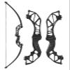 Toparchery Archery Takedown Recurve Bow Hunting Long Bow Set Alloy Riser - Right Hand Black - Draw Weight 30lbs 40lbs - with Arrow Sight, Arrow Brush (Black, 30lbs) view 2