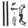 Toparchery Archery Takedown Recurve Bow Hunting Long Bow Set Alloy Riser - Right Hand Black - Draw Weight 30lbs 40lbs - with Arrow Sight, Arrow Brush (Black, 30lbs) view 3
