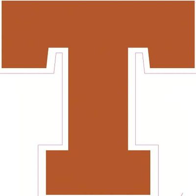 2 Inch Longhorn Burnt Orange T Logo Decal UT University of Texas Longhorns TX Removable Wall Sticker Art NCAA Home Room Decor 2.5 by 2.5 Inches