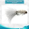 Feeder Creek Woolly Bugger Fly Fishing Flies for Trout, Bass and Salmon- 12pc Handmade Wet Flies for Fly Fishing in Various Patterns/Colors | Streamer Flies (10, White) view 2