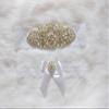 Plus Size White Party Garter Set with Rhinestones Toss Away Wedding Garter Set view 2