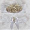 Plus Size White Party Garter Set with Rhinestones Toss Away Wedding Garter Set view 3