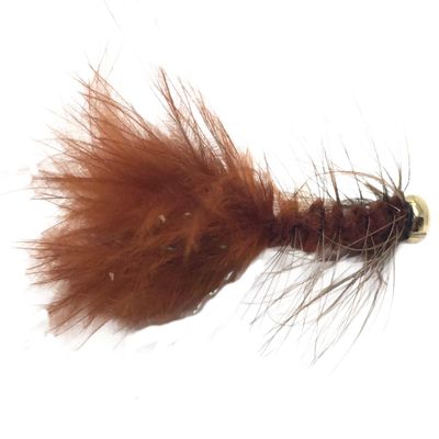 Feeder Creek Woolly Bugger Fly Fishing Flies for Trout, Bass and Salmon- 12pc Handmade Wet Flies for Fly Fishing in Various Patterns/Colors | Streamer Flies (8, Brown)