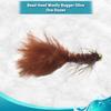 Feeder Creek Woolly Bugger Fly Fishing Flies for Trout, Bass and Salmon- 12pc Handmade Wet Flies for Fly Fishing in Various Patterns/Colors | Streamer Flies (8, Brown) view 2