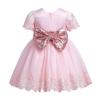 Agoky Baby Flower Girls Floral Embroidered Christening Baptism Formal Ball Gown Dress Pink Sequined 18-24 Months view 2