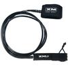 XM SURF MORE Premium Surfboard Leash, 10ft, Made in USA, Big Wave Cord Thickness (0.313in), Key Pocket, Unbreakable Swivels, Detachable Railsaver, All Black, Kink-Free [3 Year Warranty] view 1