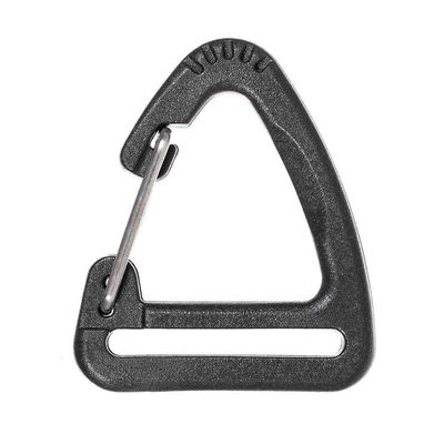 Paracord Planet Triangle Carabiners  1 Inch Black Plastic Clips (5 Pack)