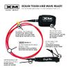 XM SURF MORE Regular 6ft Surfboard Leash with Tangle Free Upgrade, Cord Thickness (.270in), Key Pocket, Unbreakable Swivels, Detachable Railsaver, Made in USA view 2